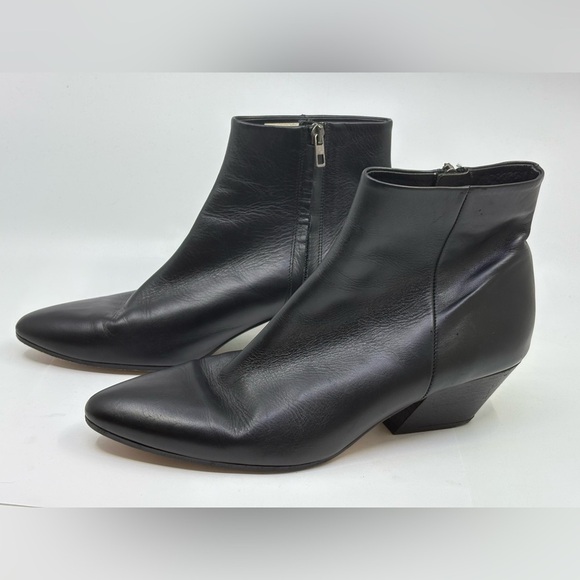 Vince Black “Vaughn” Leather Booties size 10 - Picture 1 of 11